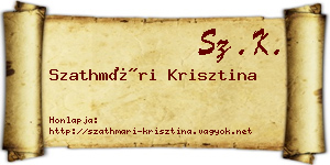 Szathmári Krisztina névjegykártya