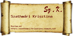 Szathmári Krisztina névjegykártya