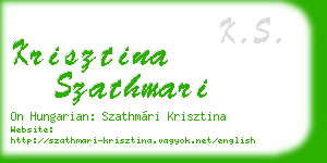 krisztina szathmari business card